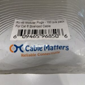 Cable Matters 86-Pack Cat 6 Pass Through RJ45 Connectors (Cat 6 Ends / Cat6 C